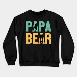 Papa Bear Retro Gift for Father’s day, Birthday, Thanksgiving, Christmas, New Year Crewneck Sweatshirt